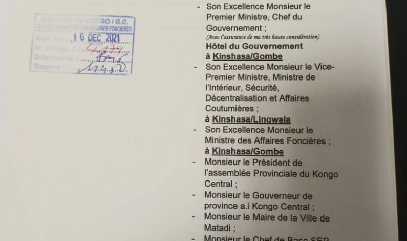 Albert-Fabrice Puela sollicite la surséance de la démolition de maisons dans la concession des SEP Congo, à Matadi