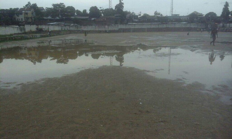 Le terrain Damar inondé , la rencontre SC Imana Daring contre IC Onatra renvoyée sine die