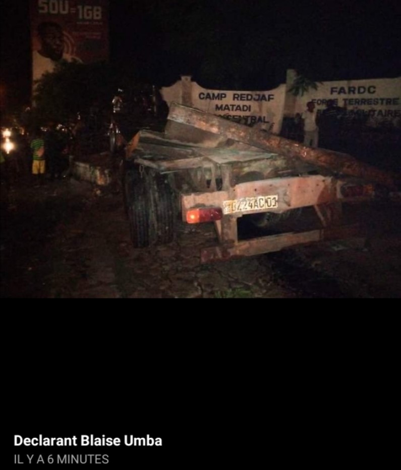 Accident de circulation à Matadi :au moins un mort